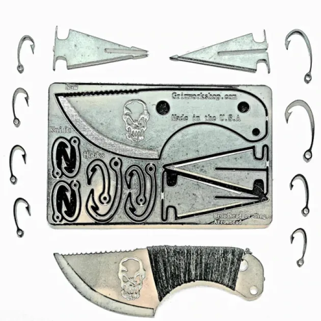GRICARD005 - Grim Workshop carte de survie Bushcraft