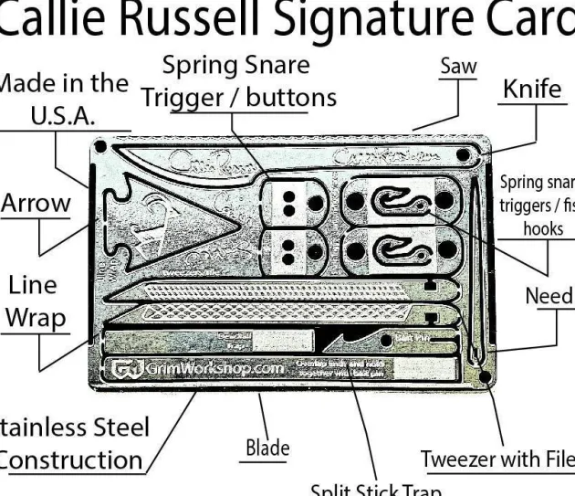 GRICARD013 - Grim Workshop carte de survie Callie Russell