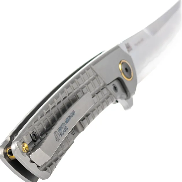 2507-GRID - North Mountain Blade Zero Tanto SLD Magic San Mai Titanium Grid