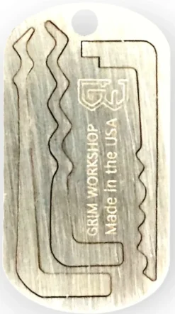 GRIRAKTAG - GRIM WORKSHOP Rake Lock Pick Dog Tag Necklace