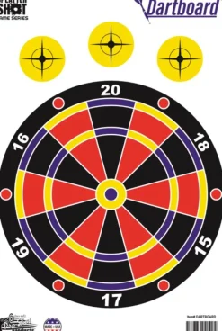 GS-DART-8PK - Proshot Splatter Shot® GAME SERIES 12" x 18" DARTBOARD Heavy Tag Paper Target - 8 Pack