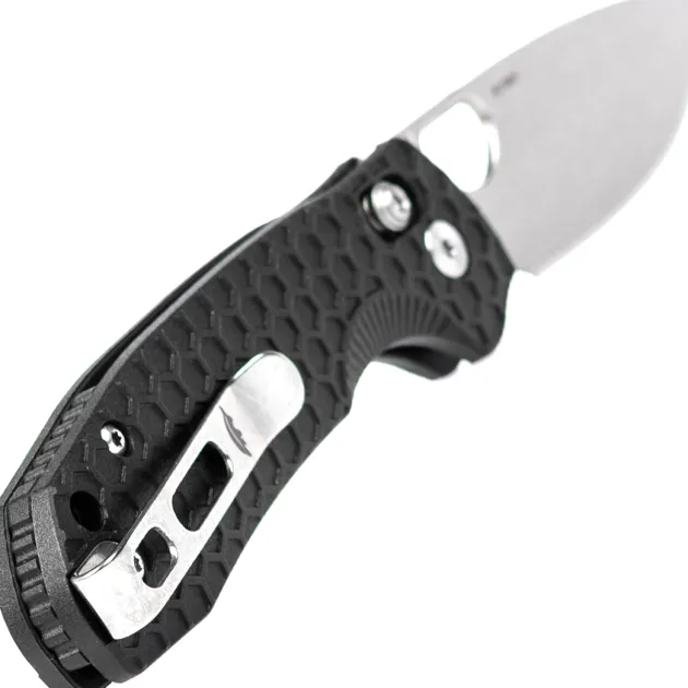 HB6011 - Honey Badger Cross-Bolt Small drop point Black FRN