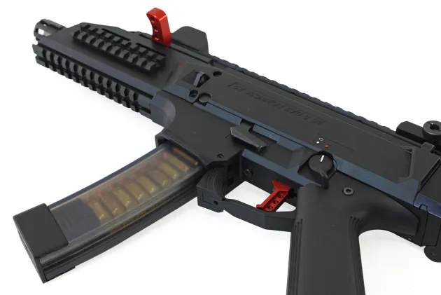 HBI10047-02 - HBindustries CZ Scorpion EVO 3 Theta Extended Charging Handle red