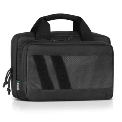 HC-DGSPORT-WS-BK - Savior Equipment [Specialist Series] Low Profile Soft Double Handgun Revolver Bag w/ Built-In Magazine Holder, Black