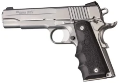 45000 - Hogue Grip 1911 Govt. Model Black Rubber Grip with Finger Grooves