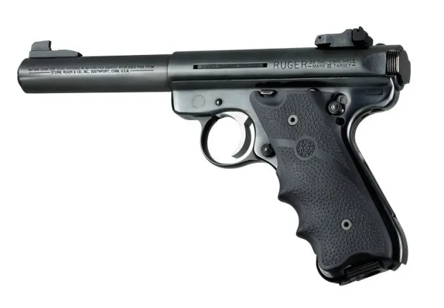 82000 - Hogue Grip Ruger MK II / MK III Rubber grip with Finger Grooves Black