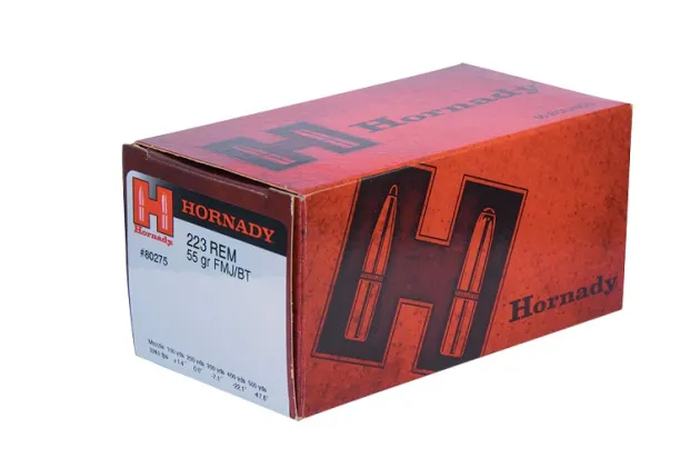 773634 - HORNADY cartouches 223 rem 55Gr FMJ/BT 80275 x50