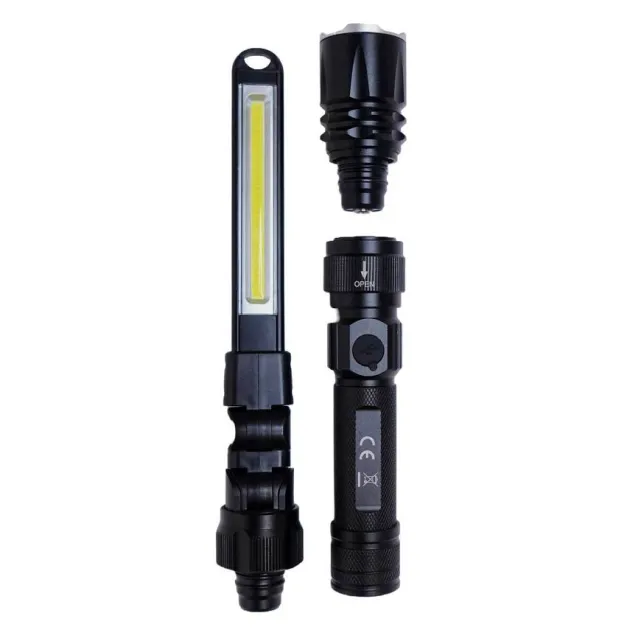 HWL3000 - HACKNITE Pelagia 350r torche / lampe de travail magnétique LED 2 en 1 Rechargeable