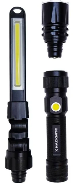 HWL3000 - HACKNITE Pelagia 350r torche / lampe de travail magnétique LED 2 en 1 Rechargeable