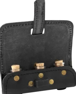 IF-101614 - LARP EPIC ARMORY Etui à Potions / Toolroll en cuir 3 bouteilles NOIR