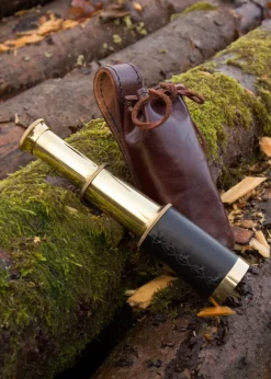 IF-201835 - LARP Longue-Vue Laiton avec Etui Cuir