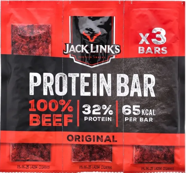 533-010 - JACK LINK'S Beef Bar Boeuf Séché Original 22.5 g 3 barres