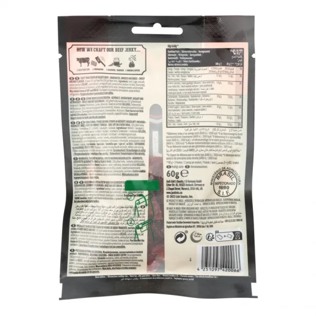 533-014 - JACK LINK'S Dried Beef Sweet & Hot 60 g
