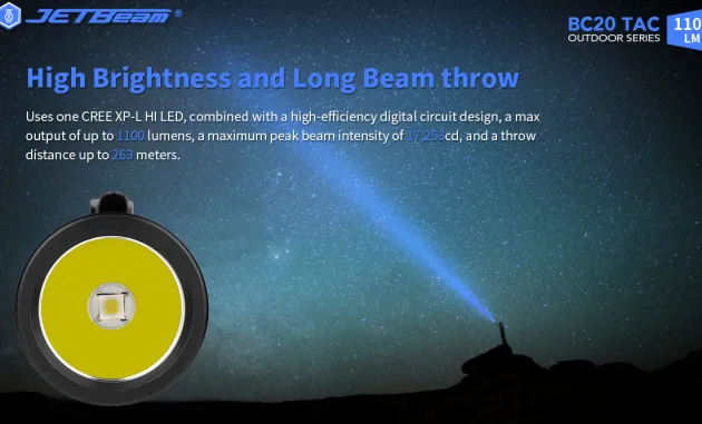 JETBC20TAC - JETBeam BC20 TAC Flashlight 18650