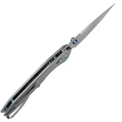 KBKnives Aero Satin M390 Gray Titanium Diagonal Milling