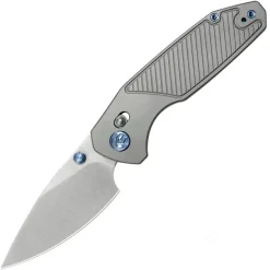 KBKnives Aero Satin M390 Gray Titanium Diagonal Milling