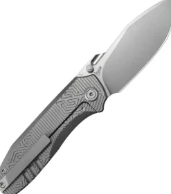 KBKnives Agera beadblast M390 Titanium Maze Pattern