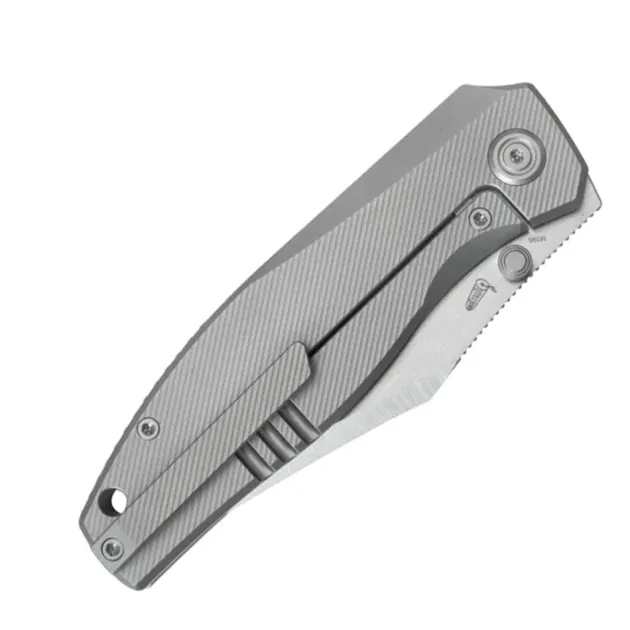 KB Knives Classico Framelock Titanium M390 Belt Satin