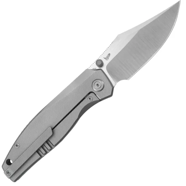 KB Knives Classico Framelock Titanium M390 Belt Satin