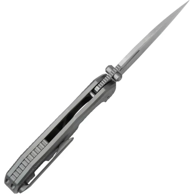 KBKnives Sear Belt Satin S90V Gray Titanium Micro Milling