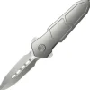 KBKnives Urban Dagger Double edge Satin & beadblast m390 Gray Titanium