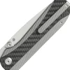 KBKnives Zephyr Beablast M390 Flamed Titanium Wave Carbon Inlay