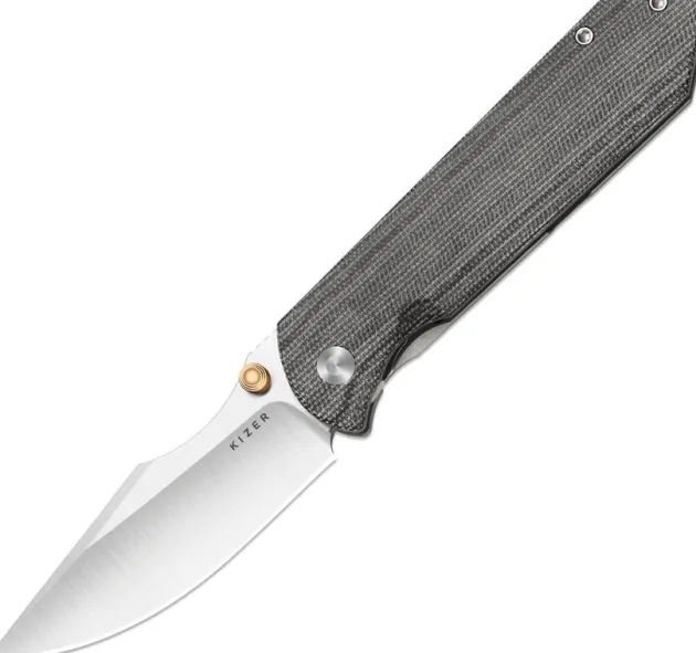 KI4784A2 - Kizer Harpoon FolderElmax Titanium & Norplex UltreX Micarta