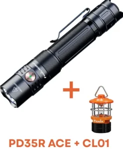 KIT PD35R ACE O - FENIX PD35R ACE+CL01 ORANGE Lampe Multimode 2000lm 4000mAh 18650 NOIR