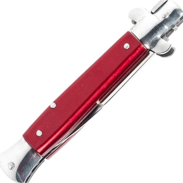 K++350429 - KH SECURITY Couteau Automatique Type Stiletto ROUGE