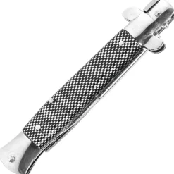 K++350417 - KH SECURITY Couteau Automatique Type Stiletto CARBON LOOK