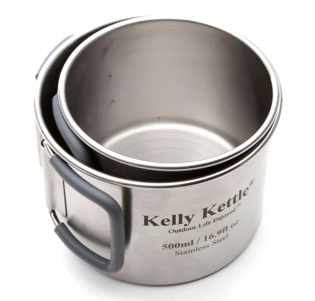 KK50040 - KELLY KETTLE Set x2 Quarts Inox 350 et 500mL