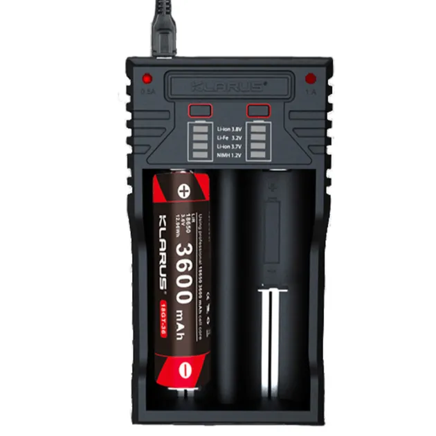 14.099900 - KLARUS Chargeur double K2 pour 18650/16340/14500