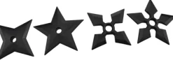 KN411PP - PIRANHA Lot de 4 étoiles de lancer Polypropylène