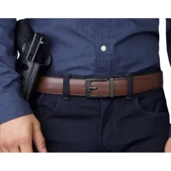 563-114 - KORE ESSENTIALS Armortek X3 Ceinture Cuir Marron leather brown trouser belt