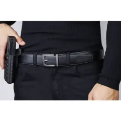 563-045 - KORE Essentials X3 leather Ceinture NOIR