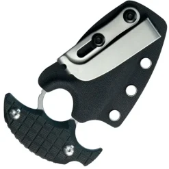 KU403A - KUBEY Cavy Push Dagger Black G10 Stonewash 14C28N