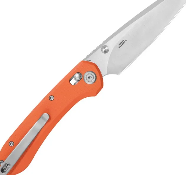 KU446B- Kubey Knives Bonza Crossbar Orange G10