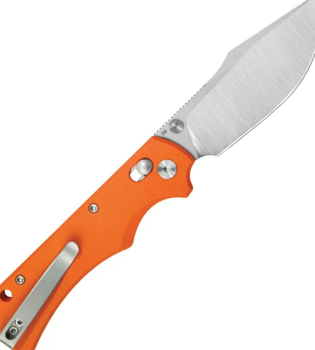 KU503B - Kubey Knives Iguana Crossbar Orange G10