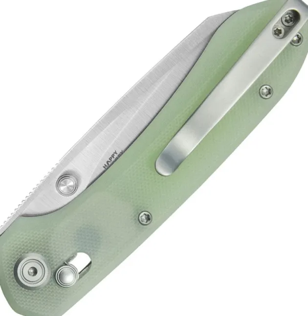 KU446C - Kubey Knives Bonza Crossbar Jade G10