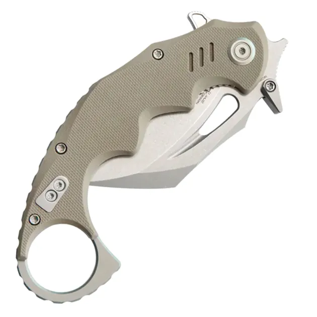 KU262C - KUBEY Mini Wrath Karambit Tan Linerlock