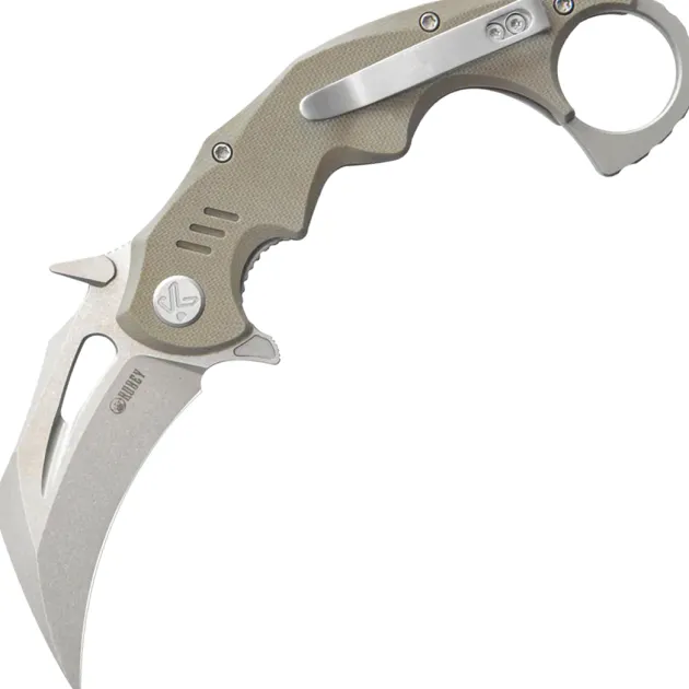 KU262C - KUBEY Mini Wrath Karambit Tan Linerlock