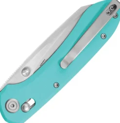 KU446D - Kubey Knives Bonza Crossbar Tiffany Blue G10