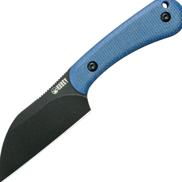 KU412D - Kubey Rockhopper Denim Micarta Black 14C28N