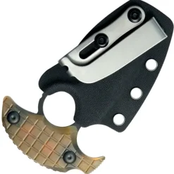 KU403E - KUBEY Cavy Push Dagger Ultem Blackwash 14C28N