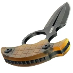 KU403E - KUBEY Cavy Push Dagger Ultem Blackwash 14C28N