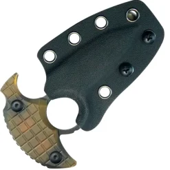 KU403E - KUBEY Cavy Push Dagger Ultem Blackwash 14C28N