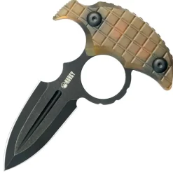 KU403E - KUBEY Cavy Push Dagger Ultem Blackwash 14C28N