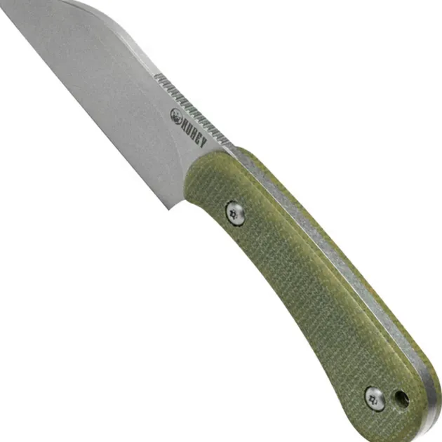 KU412E - Kubey Rockhopper Green Micarta Beadblast 14C28N