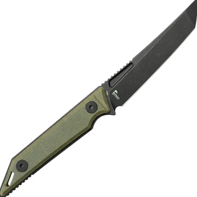 KU430F - Kubey Goliath Green Micarta Black 14C28N