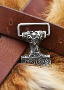 1600094170 - LARP Boucle de Ceinture Marteau de Thor Mjolnir Argenté